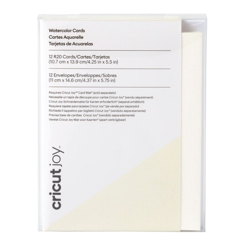 Cricut Cold-Press Watercolor Cards, S40 (12ct) Customizable Blank Greeting Cards with Envelopes, Create Personalized Birthday Cards, Thank You Cards & Invites, Compatible with Cricut Machines ,Off-white - Image 1